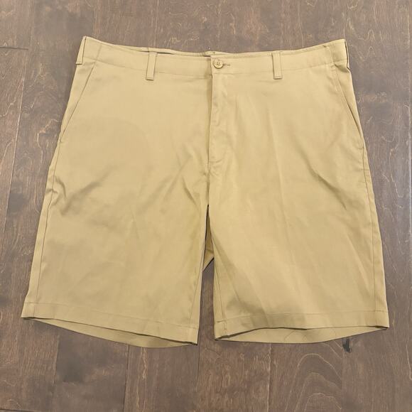 BCG Athletic Golf Shorts Men 40W Tan Khaki 9” Inseam Performance Fabric Casual - Picture 1 of 11